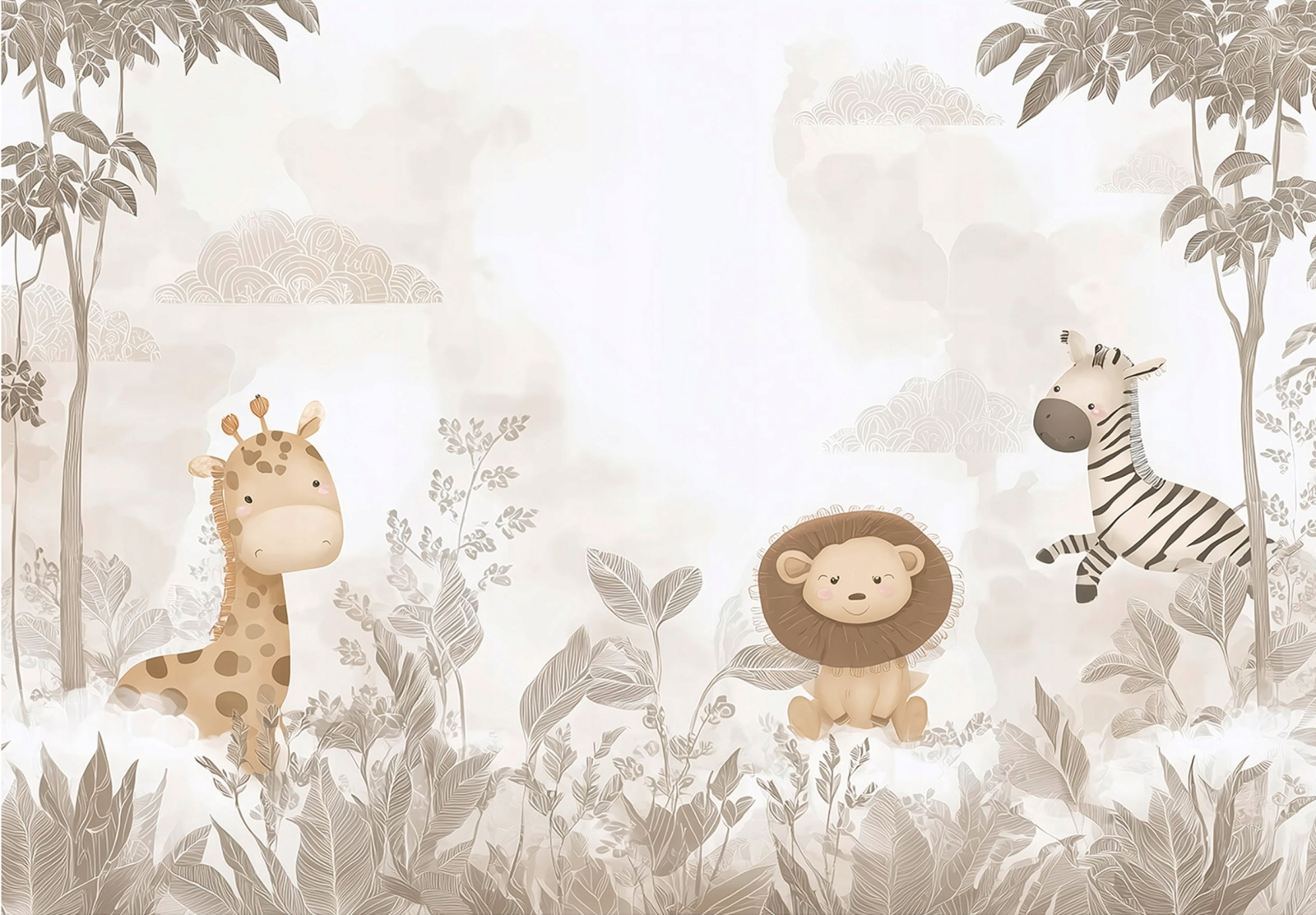 Детски Флис Фототапет JUNGLE  Животните от Африка